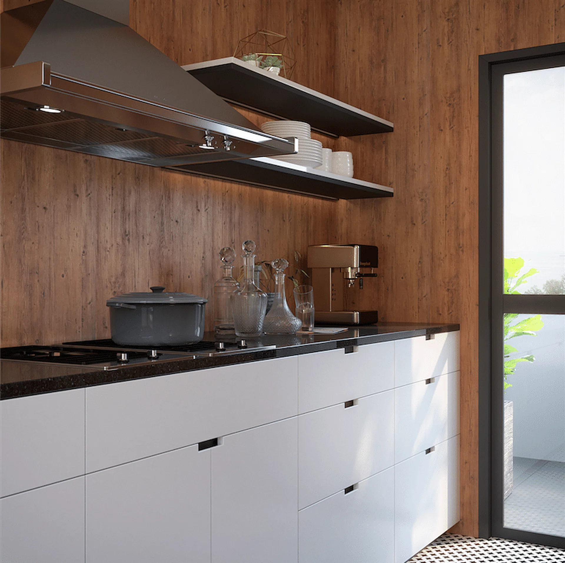 admira, laminate, feature wall, kitchen