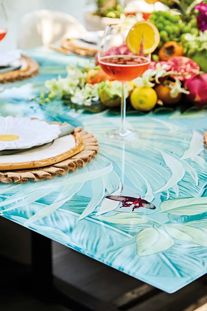 Unique floral-themed table top