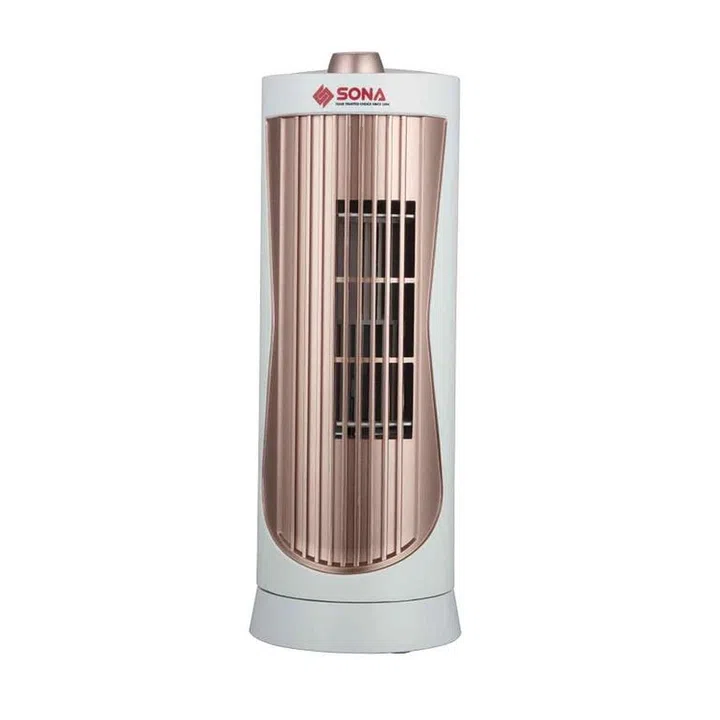 sona small tower fan in copper
