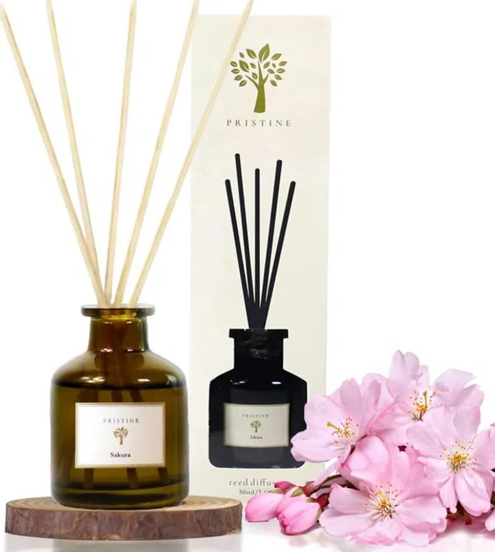 PRISTINE Cherry Blossom Flower Reed Diffuser for Home