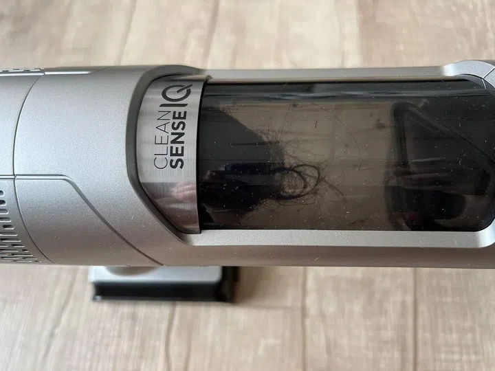Shark CleanSense IQ vacuum dirt close up