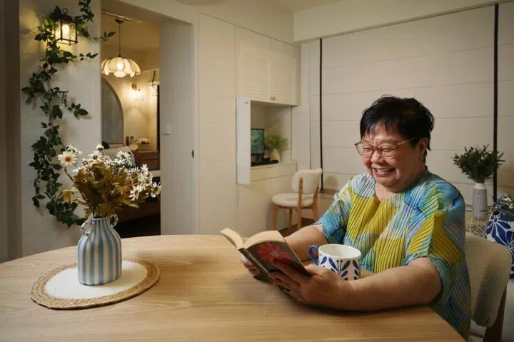 Lim likes that she has less space to maintain, but still has room for the things she enjoys.