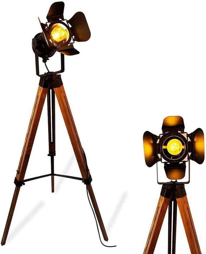 Vintage black wood tripod floor plan, $119.99 from Amazon.