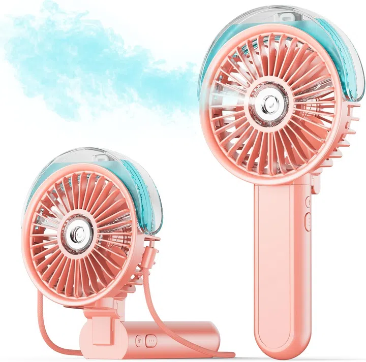 SWEETFULL Portable 180° Foldable Handheld Misting Fan, from $28.63