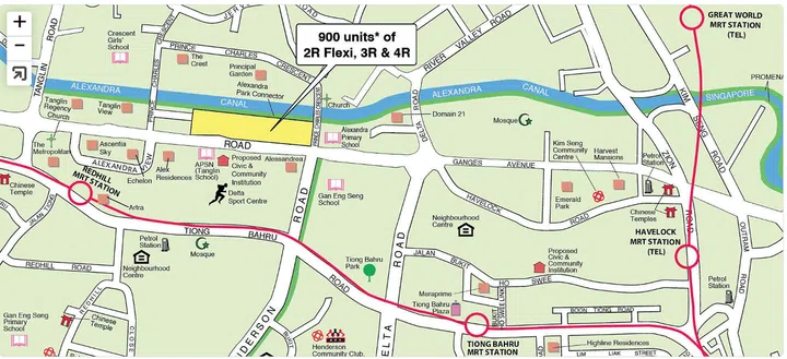 HDB BTO Dec 2023 Alexandra, Bukit Merah map. Image from HDB BTO Portal
