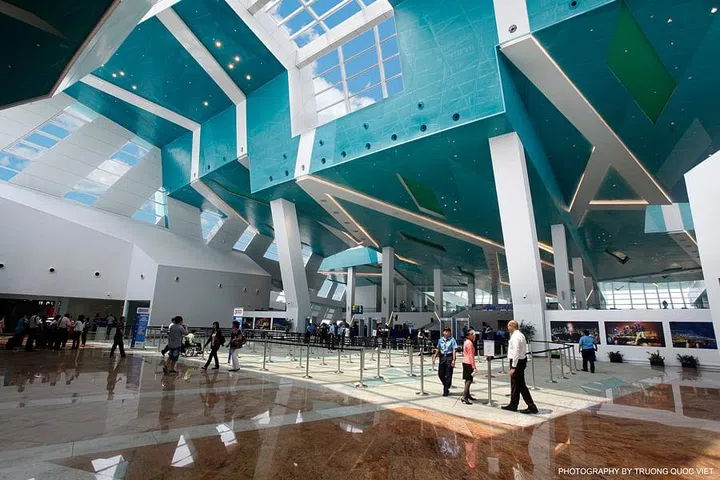 Interior of the Marina Bay Cruise Centre.  