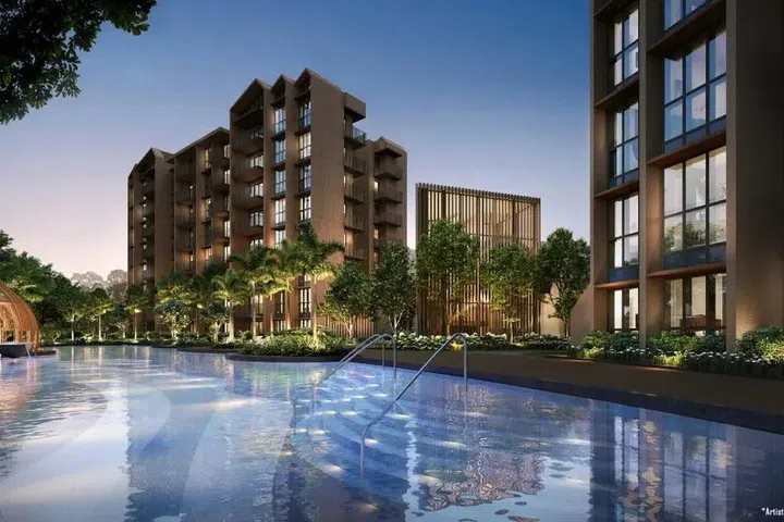 Artist's impression of Kassia Condo's swimming pool.