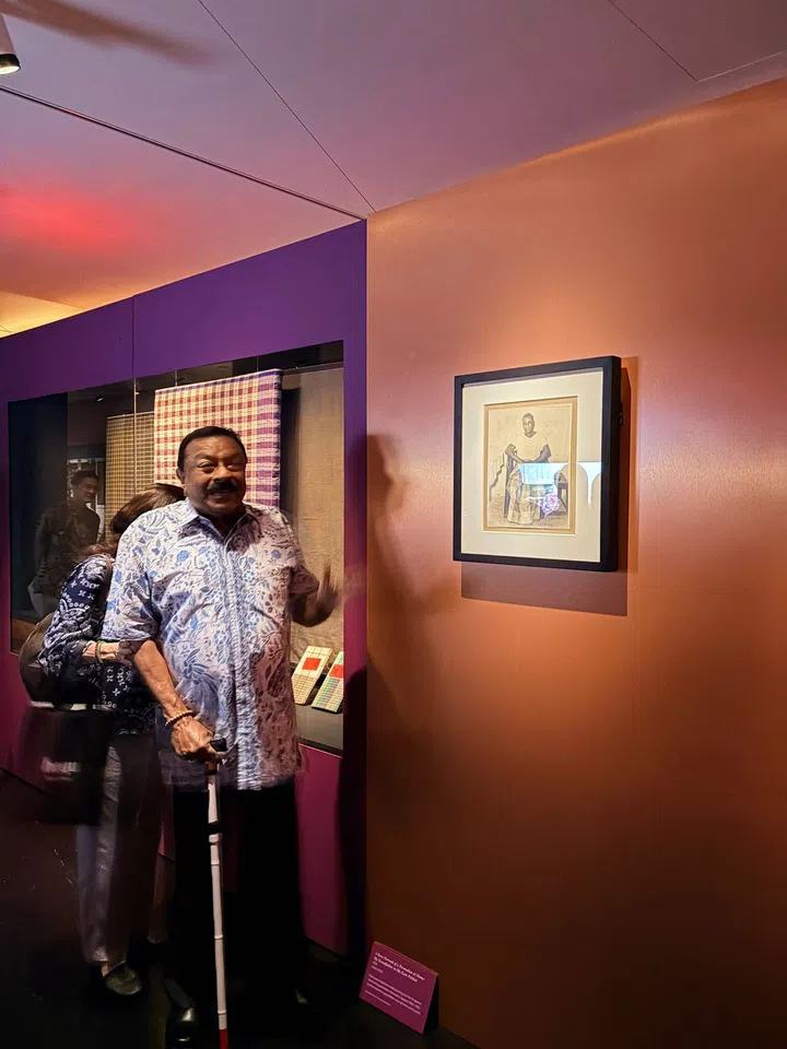 Ponnusamy Kalastree (or Baba Ponno Kalastree) is the President of the Peranakan Indian (Chitty Melaka) Association in Singapore. He talked us through his grandfather, Ramasamy Suppiah Naidu (1893 - 1967)’s portrait and Kain Pelekat that’s exhibited in the Peranakan Museum.