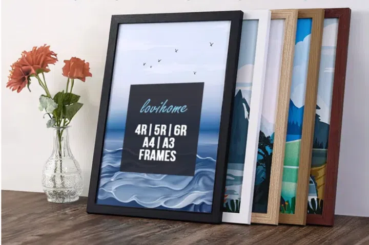 Shop the Wooden Picture Frame Lightwood Photo Wall Pinewood Rosewood Walnut Decoration from $4.87 on Lazada