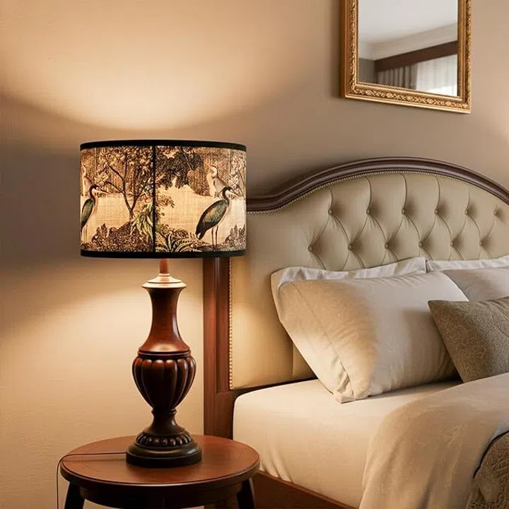 Shop the Printed Lampshade Retro Art Deco Lamp Shade Drum Print Chandelier Cover for E26 E27 Lampholder, Vintage Japanese Tropical from $34 on Amazon