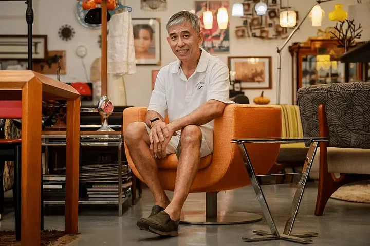 Lorgan Wong, founder of Lorgan's The Retro Store. Image by Gavin Foo, taken from The Straits Times.