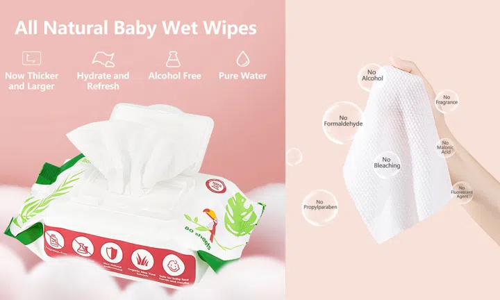 Einmilk Baby Wet Tissues - Unscented Wipe 100% Chlorine-free