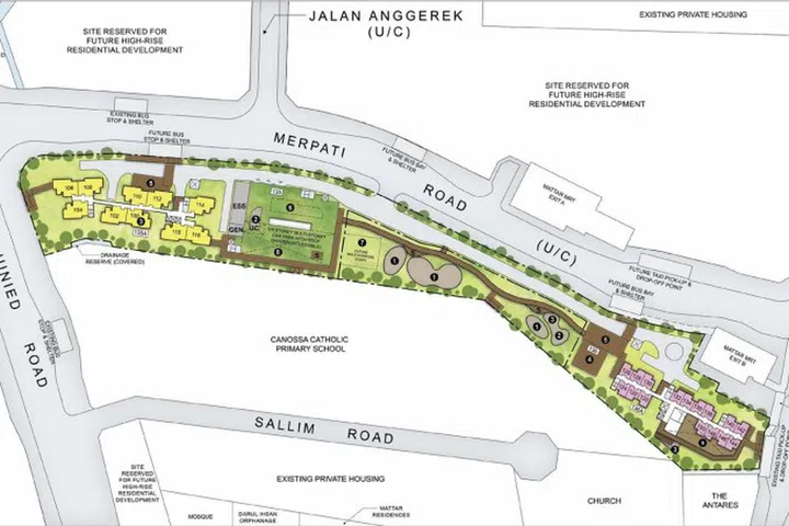Site plan of Merpati Alcove BTO.