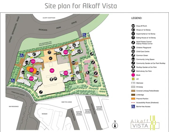 Alkaff Vista site plan.