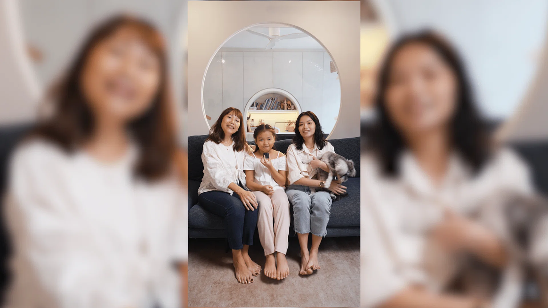 Jenn, Rachel and Raeanne in their executive apartment home in the series My First Home