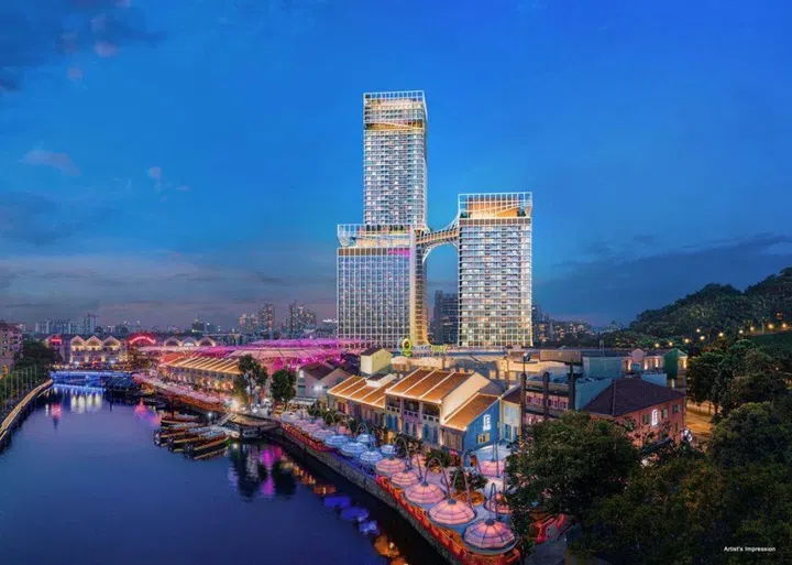 Artist’s impression of Canninghill Piers condo (formerly mixed-use shopping mall opened in 1984, Liang Court).
