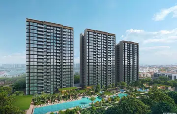 Artist’s impression of Emerald of Katong condominium, aerial view.