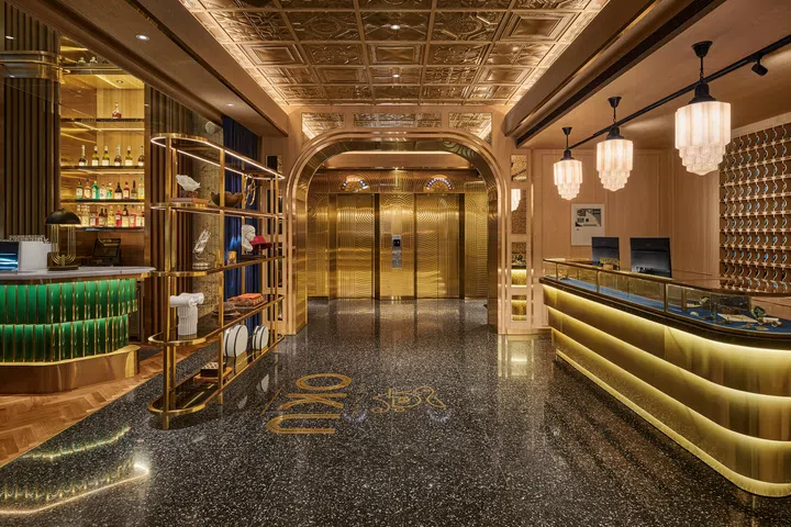 Front desk reception in the OKU Hotel Taichung.