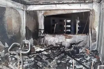 Two people evacuated the flat that caught fire, while another person was taken to hospital for smoke inhalation. PHOTO: SCDF/FACEBOOK