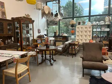 collection of vintage furniture from store