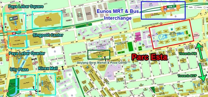 Parc Esta Condo location map. Image from Parc Esta Condo official website