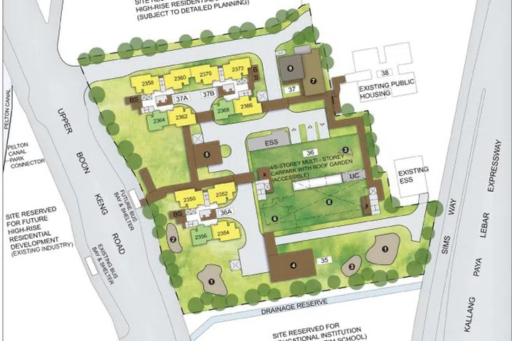 Kallang View BTO site plan.