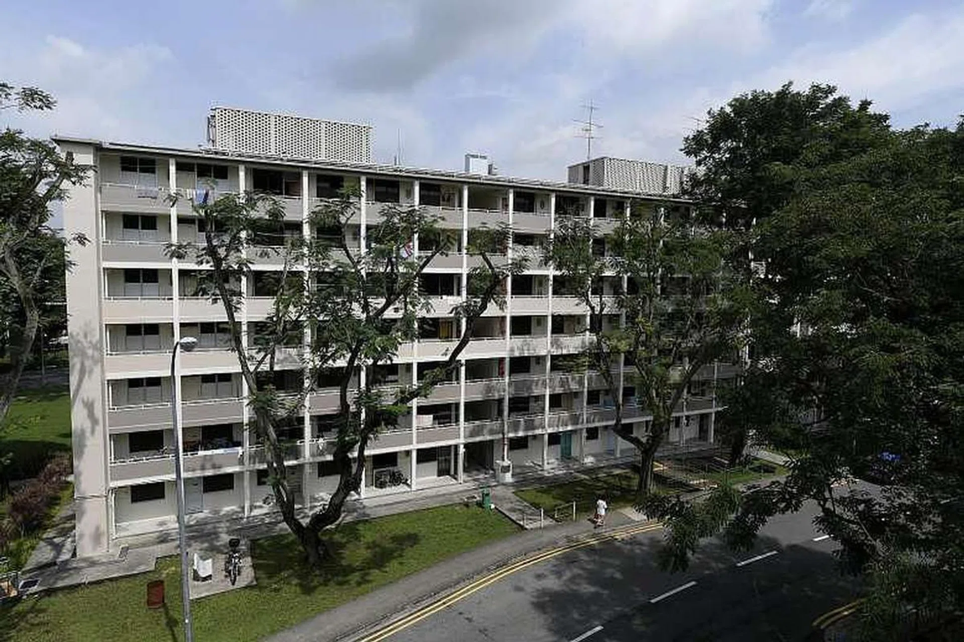 Block 45, Stirling Road which, along with blocks 48 and 49, is among Singapore's oldest HDB blocks. The blocks house tenants in one-, two- and three-room units, and some of them have lived there since they were built 55 years ago. (Photo: HDB)