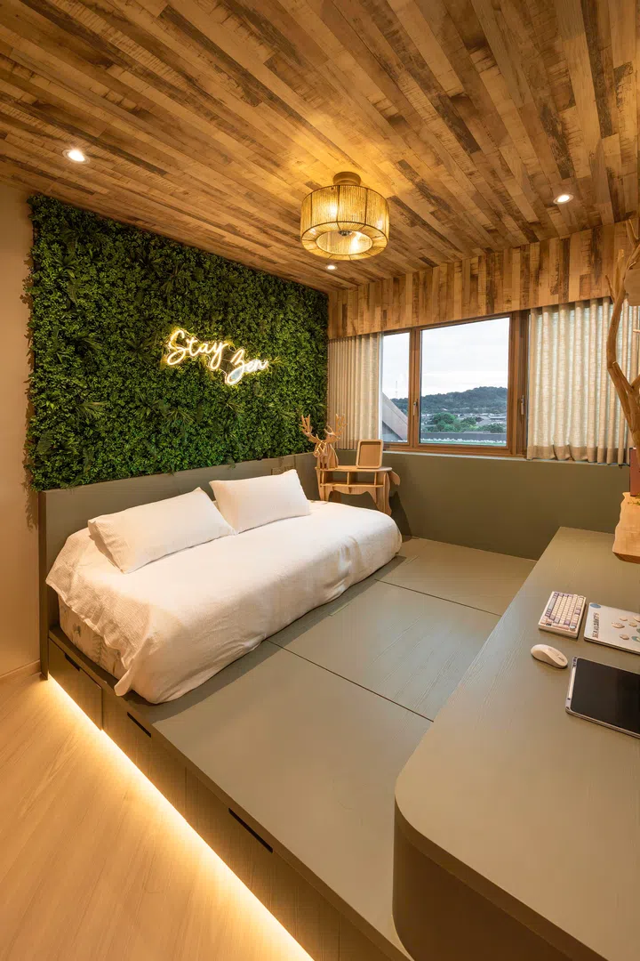 This is the only bedroom on the second floor.