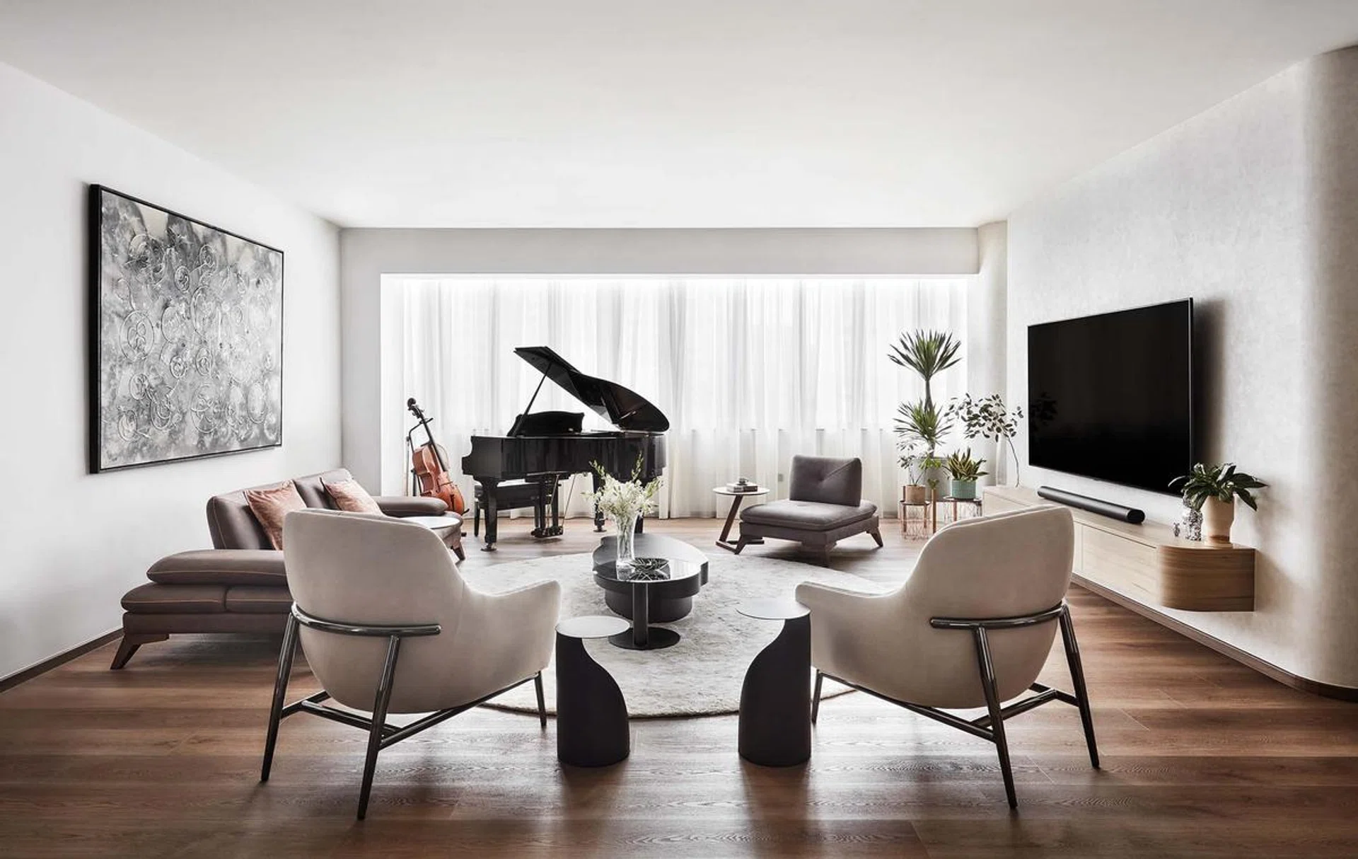 One of their top priorities was to ensure that the home is bright and airy and has good cross-ventilation throughout. As the couple frequently travel between Singapore and Australia, they wanted a resort feel for their home.