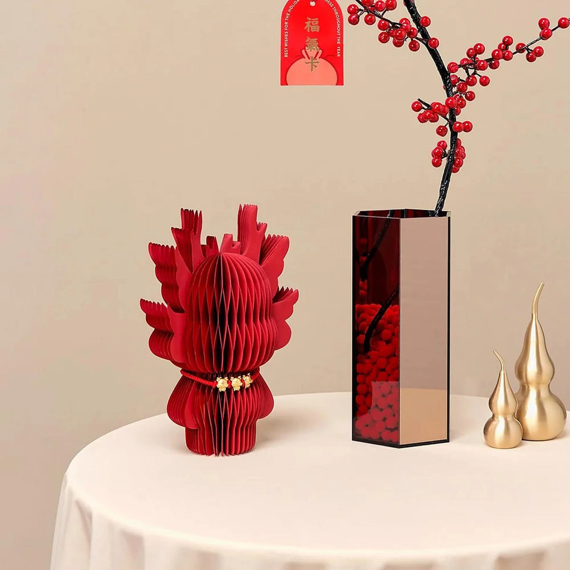 Foldable dragon sculpture from Mint Home's CNY 2024