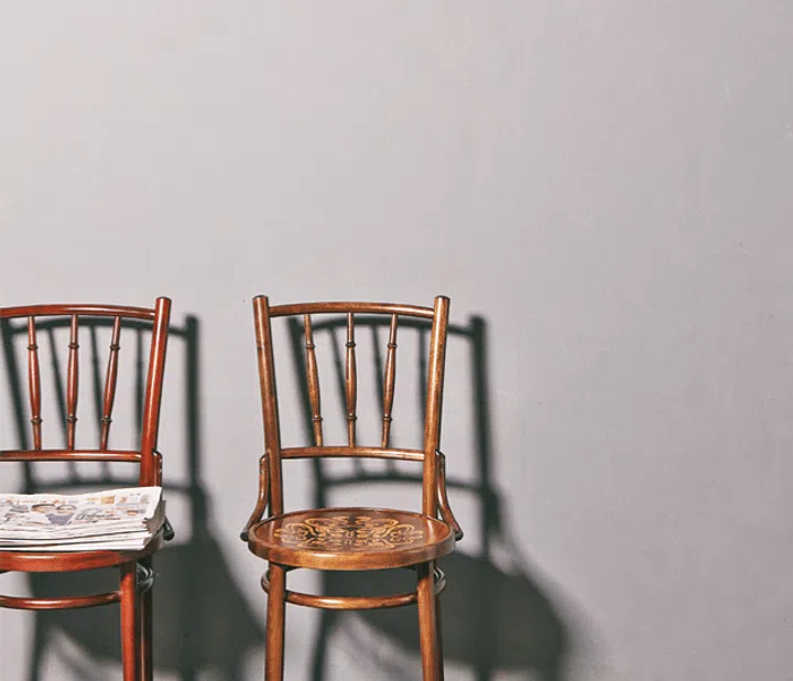 Beech wood Singaporean kopitiam chair from the '80s