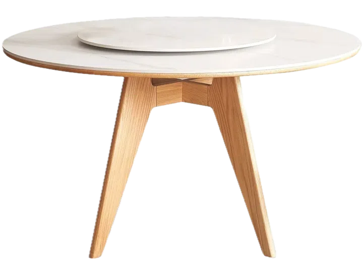 Scandinavian Sintered Stone Round Dining Table BELLY, $579