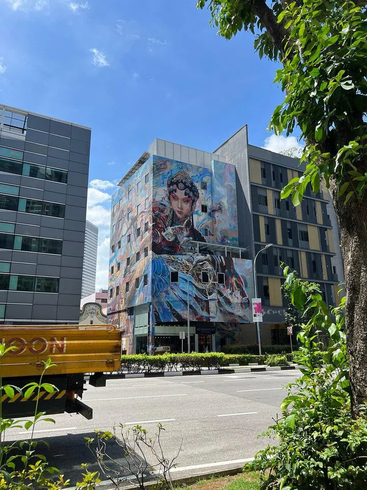 ST Signature Bugis Middle wall mural facade