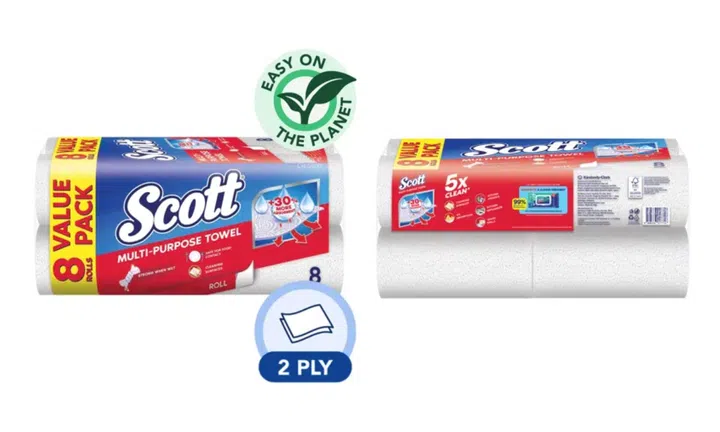 Scott Multi-Purpose Kitchen Towel, $6.06 for 8 rolls x 55 sheets