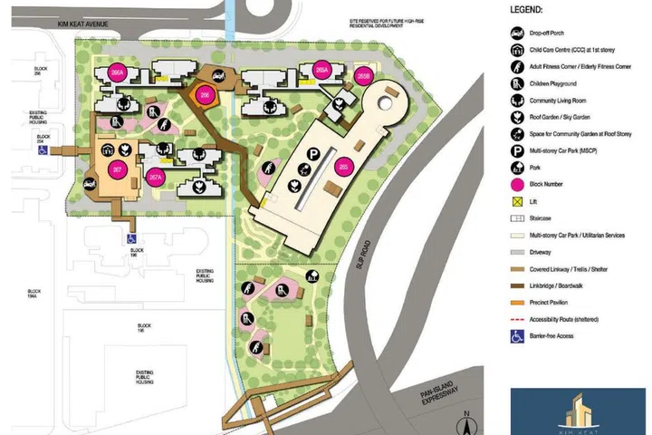 Illustration of Kim Keat Beacon HDB BTO site plan.