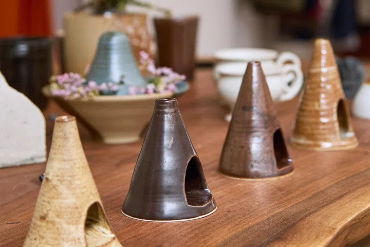 Natalie’s pottery designs are inspired by elements of nature.