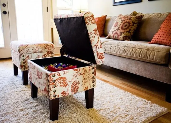 storage, ottoman, space saving, solutions, help, save, space,