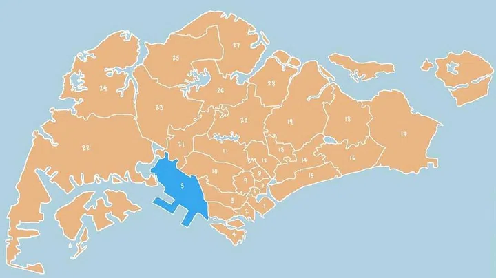 Illustrated map showing District 05 - Pasir Panjang, Clementi, Buona Vista in Singapore.