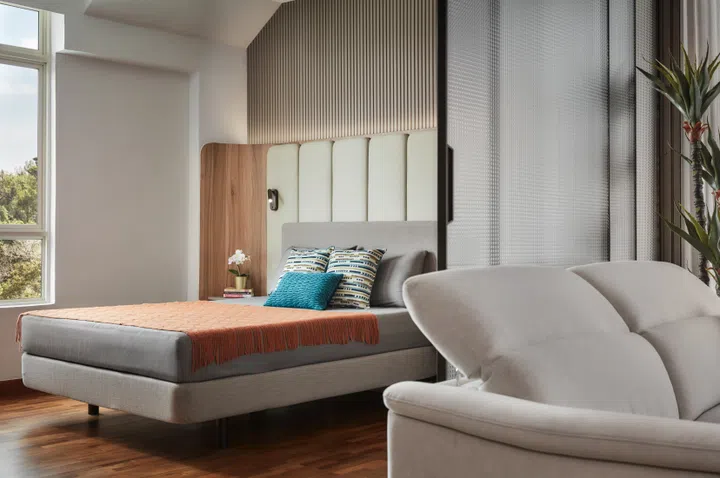 Expansive, hotel-inspired interiors give the master suite a sense of luxury, while remaining deeply personal.