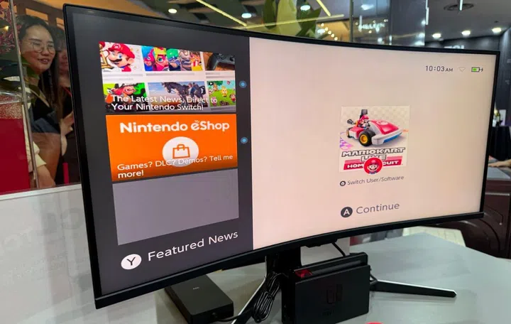 This TCL gaming monitor on display at the TCL Singapore Northpoint showroom has some impressive specs.