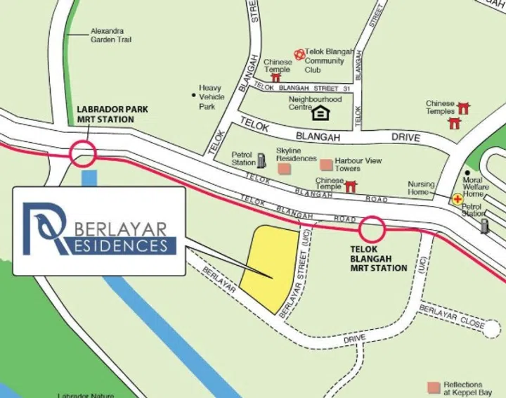 Map showing location of Berlayar Residences – Prime (Oct 2025 Build-To-Order)