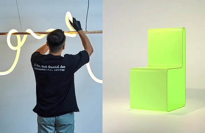 Artist and designer David Lee presents the Monolith chair and table