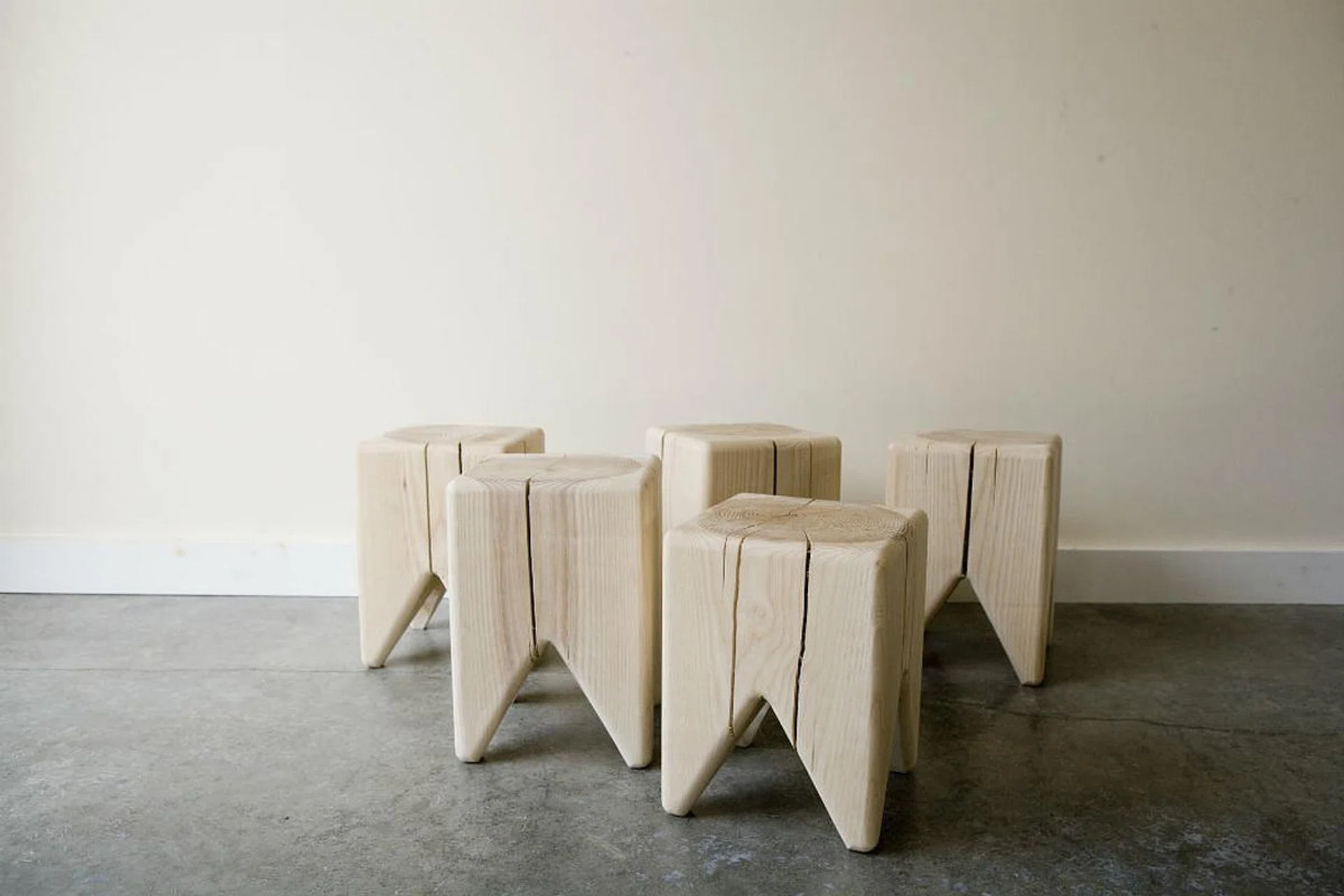 minimalist, wood, stool, contemporary