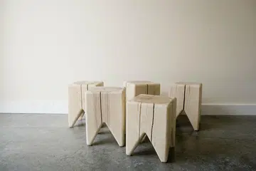 minimalist, wood, stool, contemporary