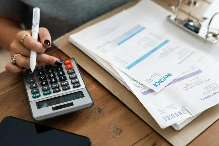 sorting out finances and invoices