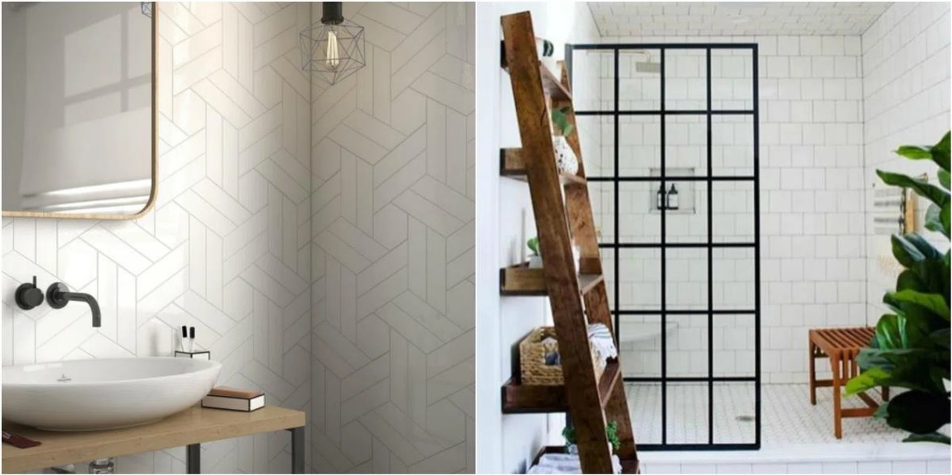 Design idea: Use simple white tiles to create stylish and striking home ...