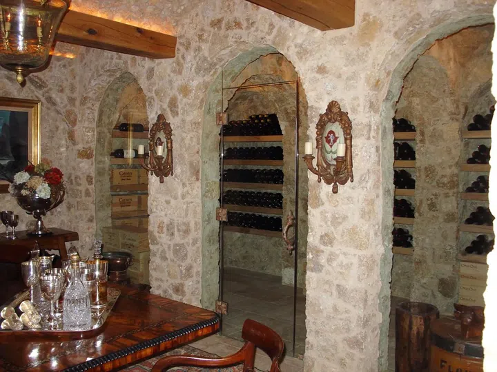 A wine room.