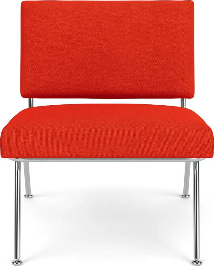 A signature piece from Knoll, the angular chair is available in various strong colours. It was first designed in 1954. Knoll reintroduced the chair in 2023.