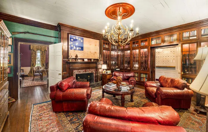 The historic home was disassembled and reassembled by Cornelia Sage.