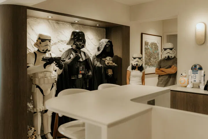 What began as incidental encounters with Star Wars evolved into a shared passion, now woven into the way they live together.